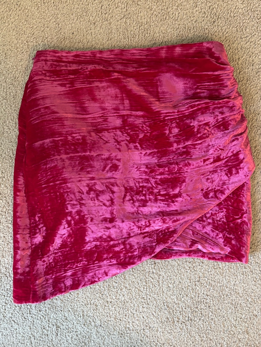 Lovers + Friends Velvet Pink Skirt